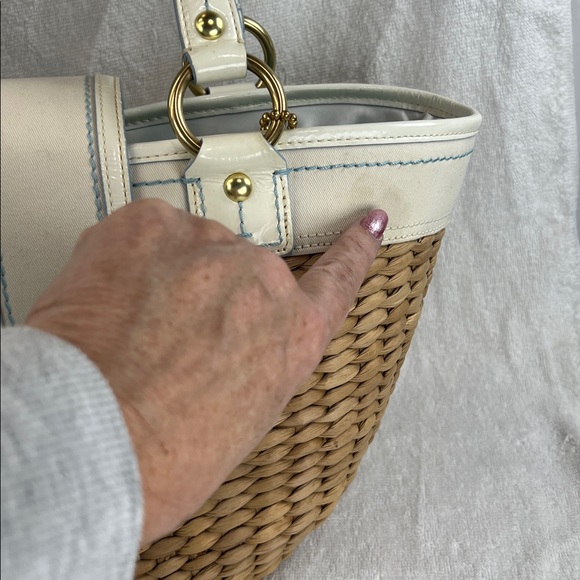 Coach 2006 vintage legacy straw basket bag - Picture 3 of 12
